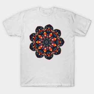 Colourful Mandala Floral Design T-Shirt